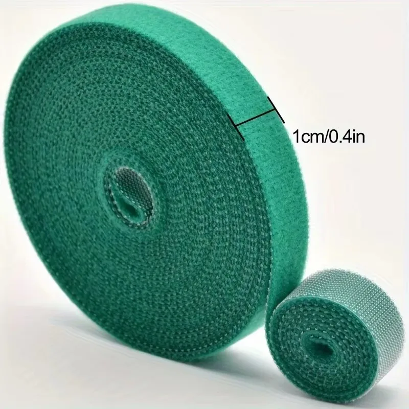 10m Reusable Nylon Plant Ties Green Garden Plant Bandage Cable Ties Self Adhesive Plant Fastener Tape for Plants Garden Home