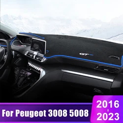 For Peugeot 3008 5008 GT Hybrid 2016 2017 2018 2019 2020 2021 2022 2023 Car Dashboard Sun Shade Cover Non-slip Pads Accessories