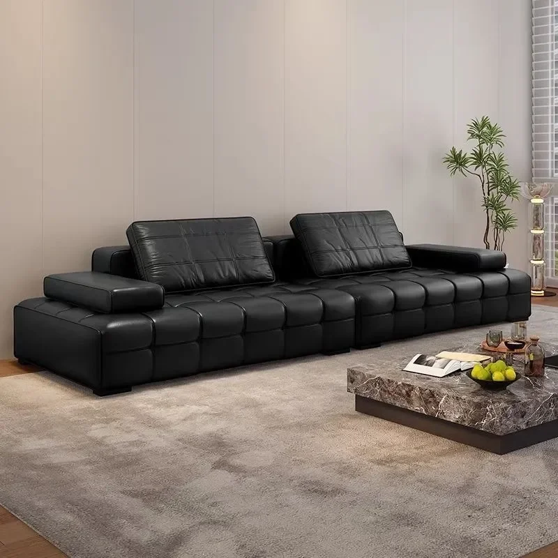 for Italian Minimalist Lawrence Sofa Modern Simple Straight Row Couch for Home Living Room Villa Small Apartment Furniture