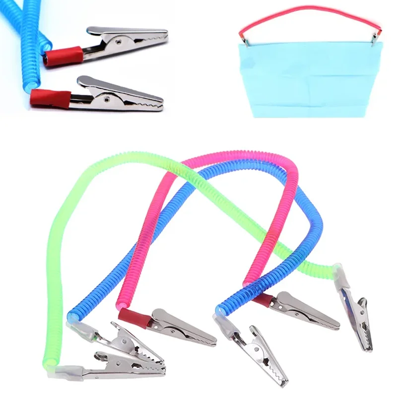 1PC Dental Supplies Scarf Clip Sterilizable Flexible Bib Clips Chain Double-end Spring Rope 31cm Dentist Lab Material Tools