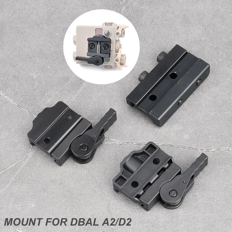 

Airsoft DBAL A2 D2 Mount QD Base Quick Install Remove Metal Plastic Fit 20mm Rail For DBAL PEQ Mounting Seat laser Accessories