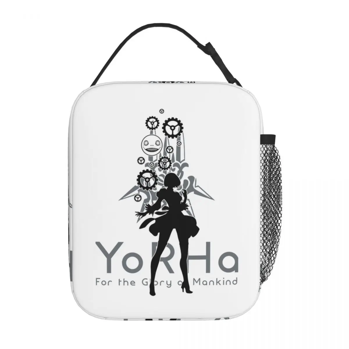 NieR Automata 2B YoRHa Game Thermal Insulated Lunch Bags for Travel Portable Food Container Bags Cooler Thermal Lunch Boxes