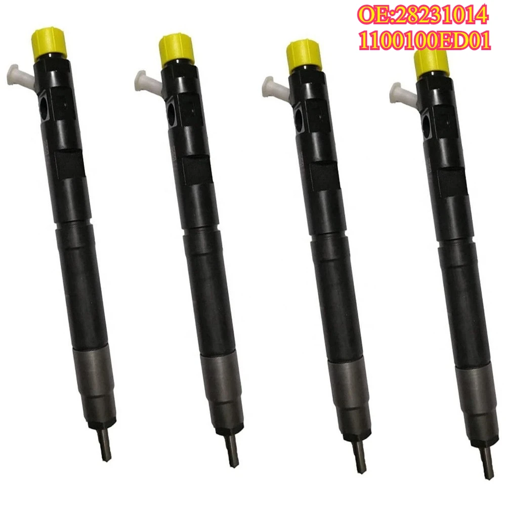 Inyectores de Combustible Diésel de Alta Calidad, Nuevos, 28231014 1100100-ED01, 4 Piezas, para Motor GMW V200 X200 Hover H5 2.0T GW4D20 2010-2015