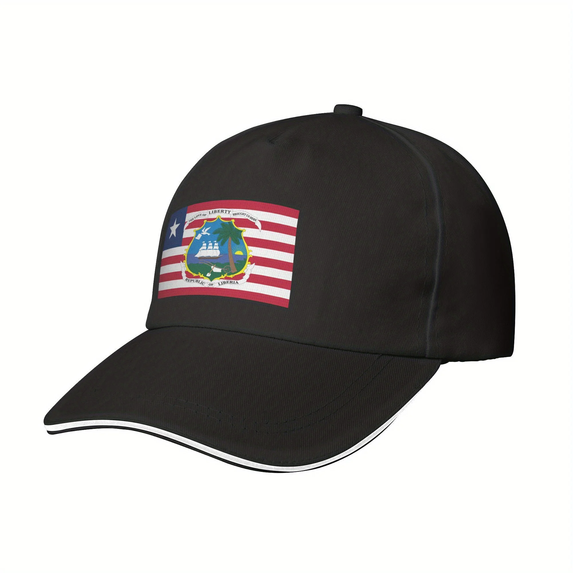1 Liberian Flag Baseball Cap - Adjustable Truck Driver Hat, Lightweight Polyester Retro Sun Peak Design, Patriotic Liberian Nati
