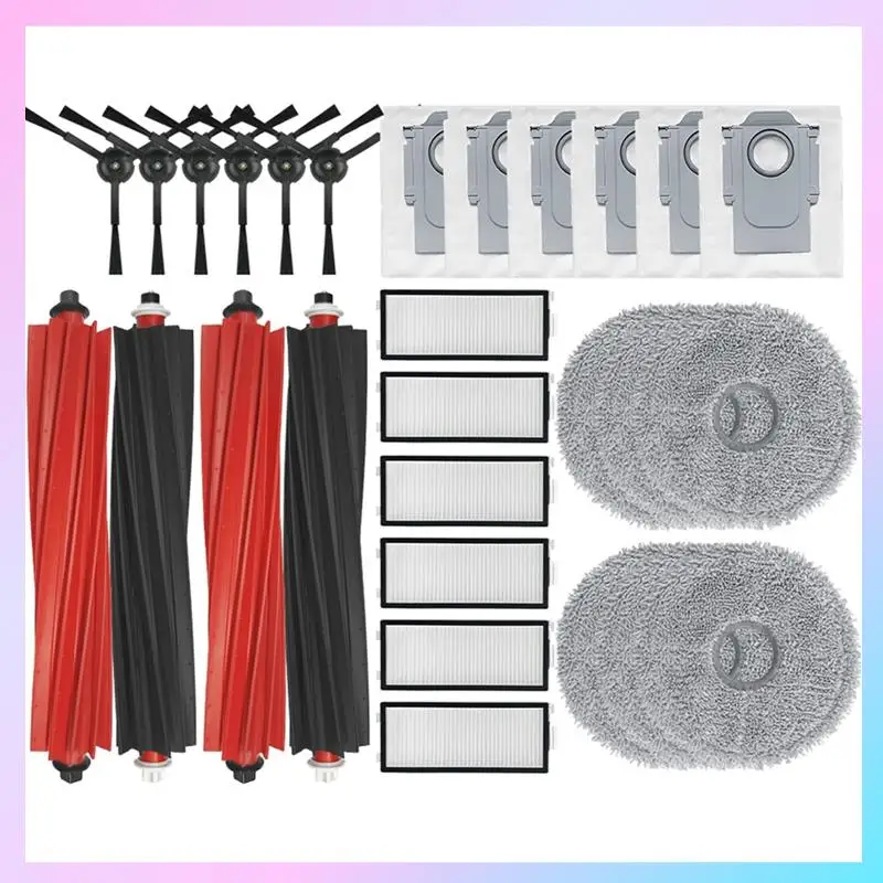 ABRG-para Roborock V20 / P10s Pro, cepillo lateral principal de repuesto, filtro HEPA, paño de mopa, almohadillas, bolsas de polvo, accesorios de repuesto