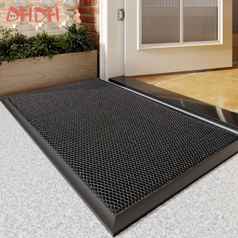 

High Quality Heavy Rubber Non-Slip Waterproof Doormat Elastic Mesh Design Indoor Outdoor Welcome Mat Easy To Clean Washable254