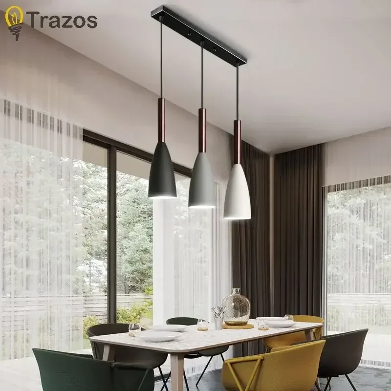 Dining Room Chandelier Three Head Table Light Modern Bar Small Simple Creative Nordic Led Dining Room Wholesale Lighting