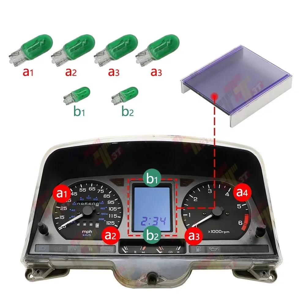 

Dashboard LCD Display with Green Bulb KIT for Honda Goldwing GL1500 Gauge Cluster 1988-2000