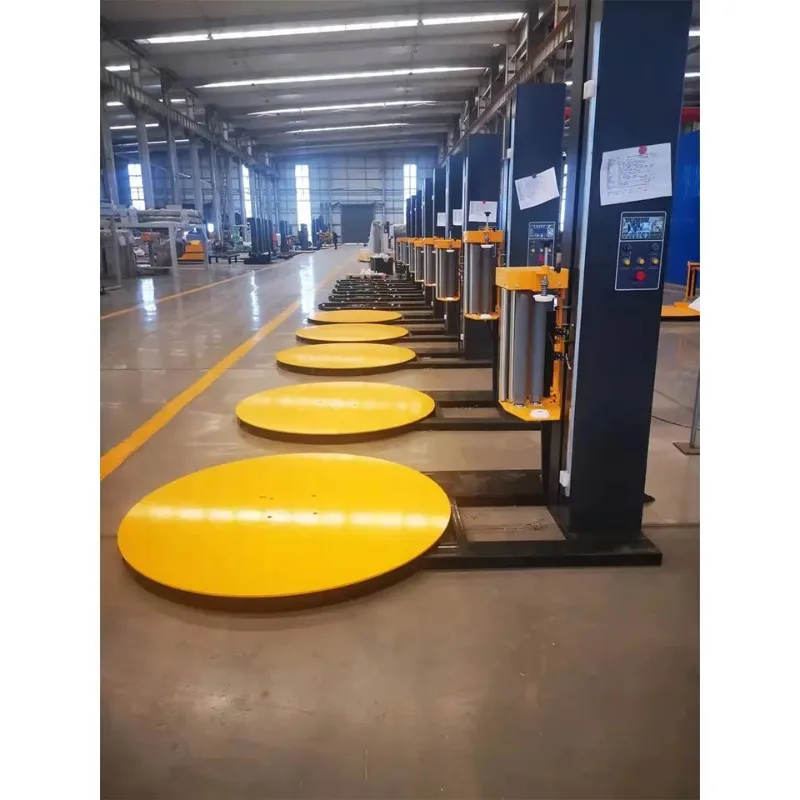 2026 New Automatic Pallet Stretch Wrapper with Pneumatic Press Top 300% Pre-Stretch PLC HMI Film Saving Machine