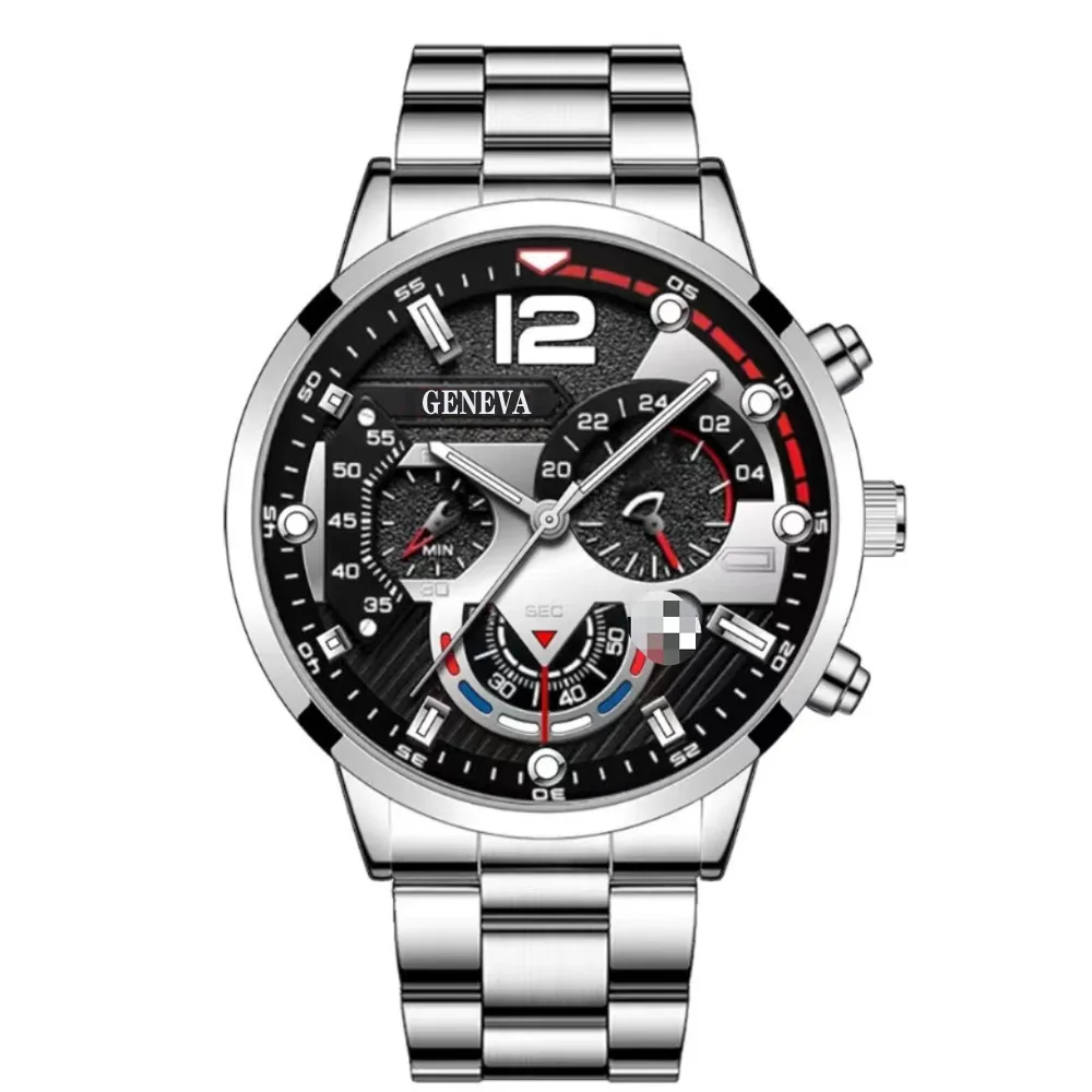 ZH27 Модные и модные мужские часы с ремешком из нержавеющей стали, повседневные деловые кварцевые часы, подарок на день рождения