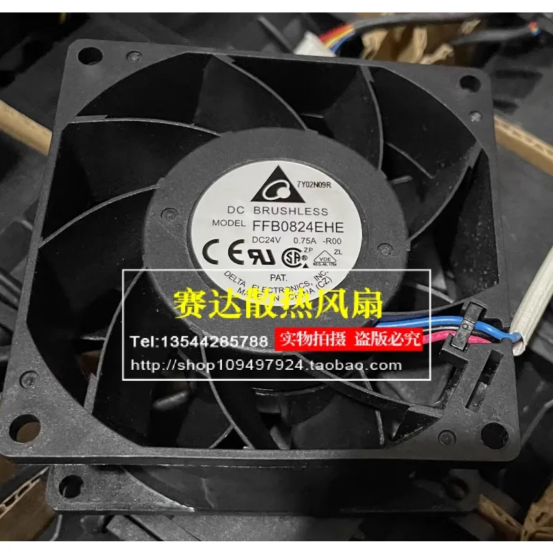 New Fan for Delta FFB0824EHE-R00 8038 24V 0.75A 3 Wire Alarm Inverter Cooling Fan 80*80*38mm
