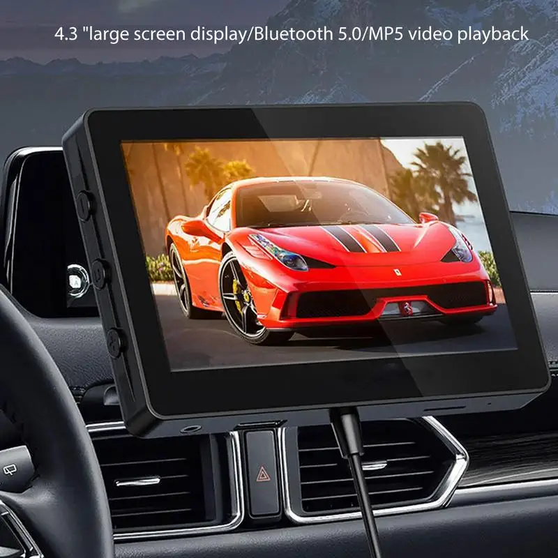 

Car Video Player 4.3 Inch MP5 Multifunction Car TV With Remote Control Entertainment System With Air Vent Clip Mount For Car
