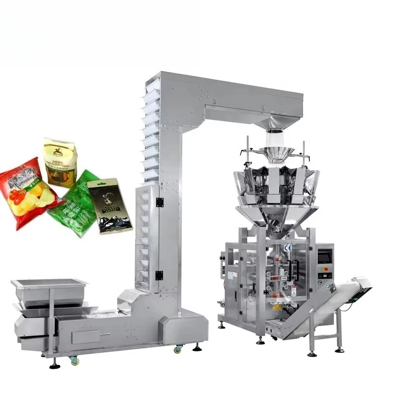 All-in-one Weigher Peanut Cashew Candy Snacks Packaging Machine Custom