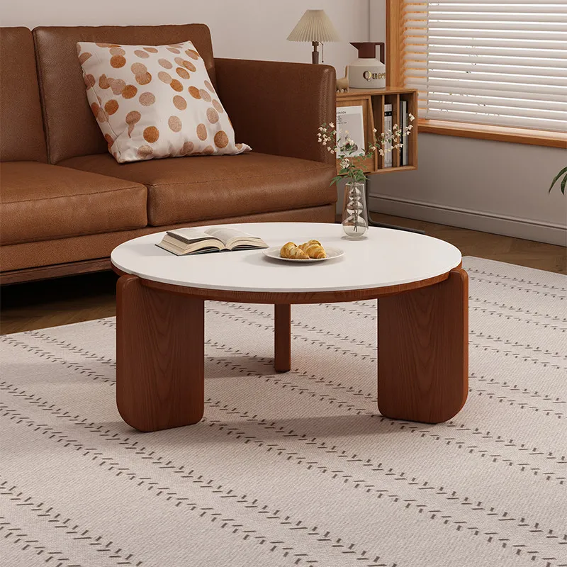 European Round Coffee Table Minimalist Shiny Luxury Poker Coffee Table Design Minimalist Stolik Kawowy Living Room Furniture
