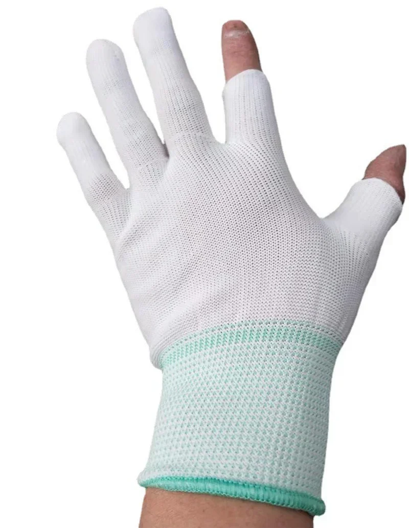 

Перчатки с пятью пальцами, сенсорный экран мобильного телефона, перчатки для рыбалки на открытом воздухе, аксессуары для одежды, 12 пар нейлоновых перчаток