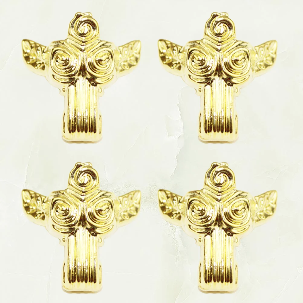 8 pièces Golden Rose Vintage en alliage de Zinc meubles jambes pieds de remplacement pour canapé-lit chaise Protection bureau à domicile