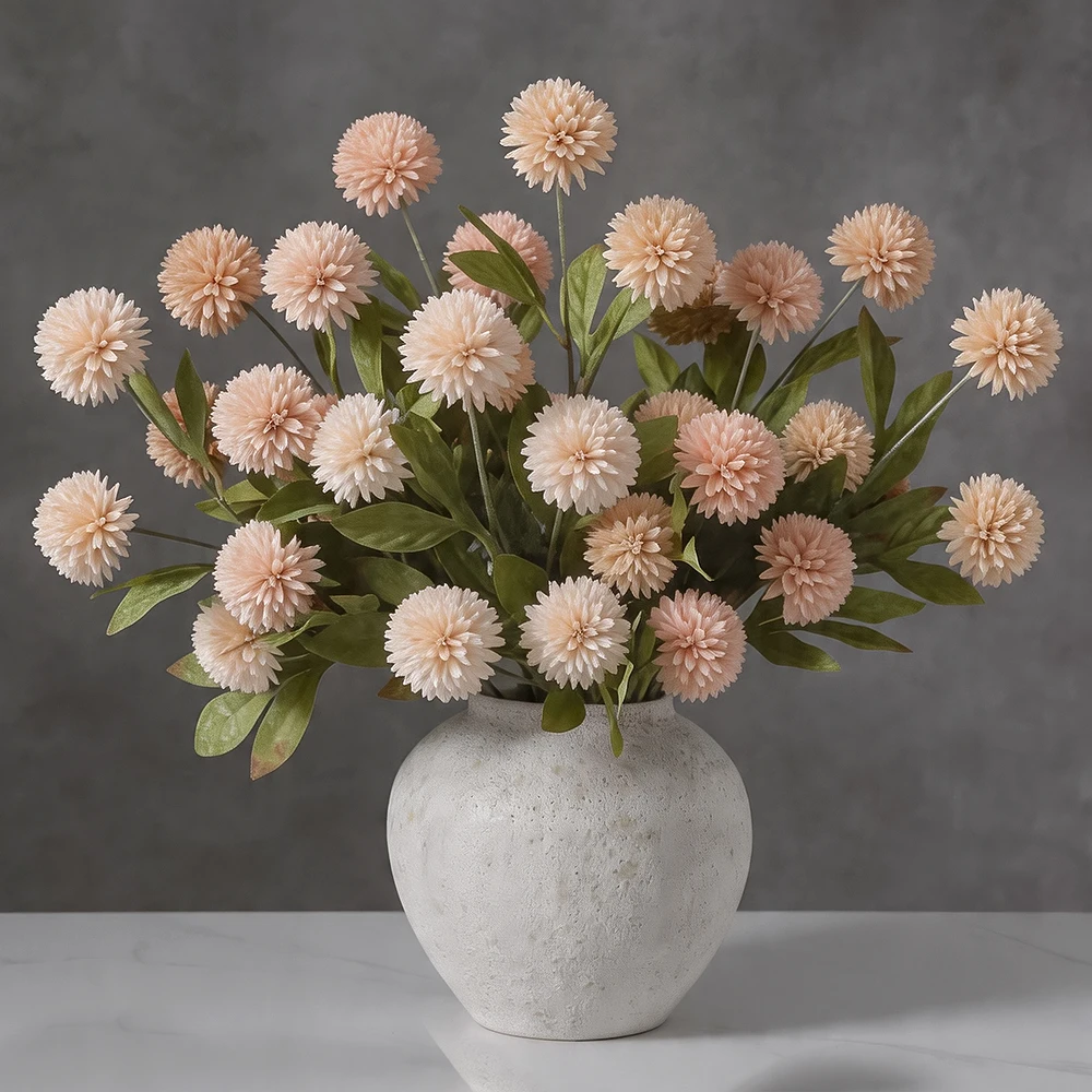 4-köpfige künstliche Gänseblümchen-Seidenblumen, 70 cm, künstlicher Blumenzweig für Heimdekoration, DIY-Esstisch-Deko-Accessoires – Detail 10
