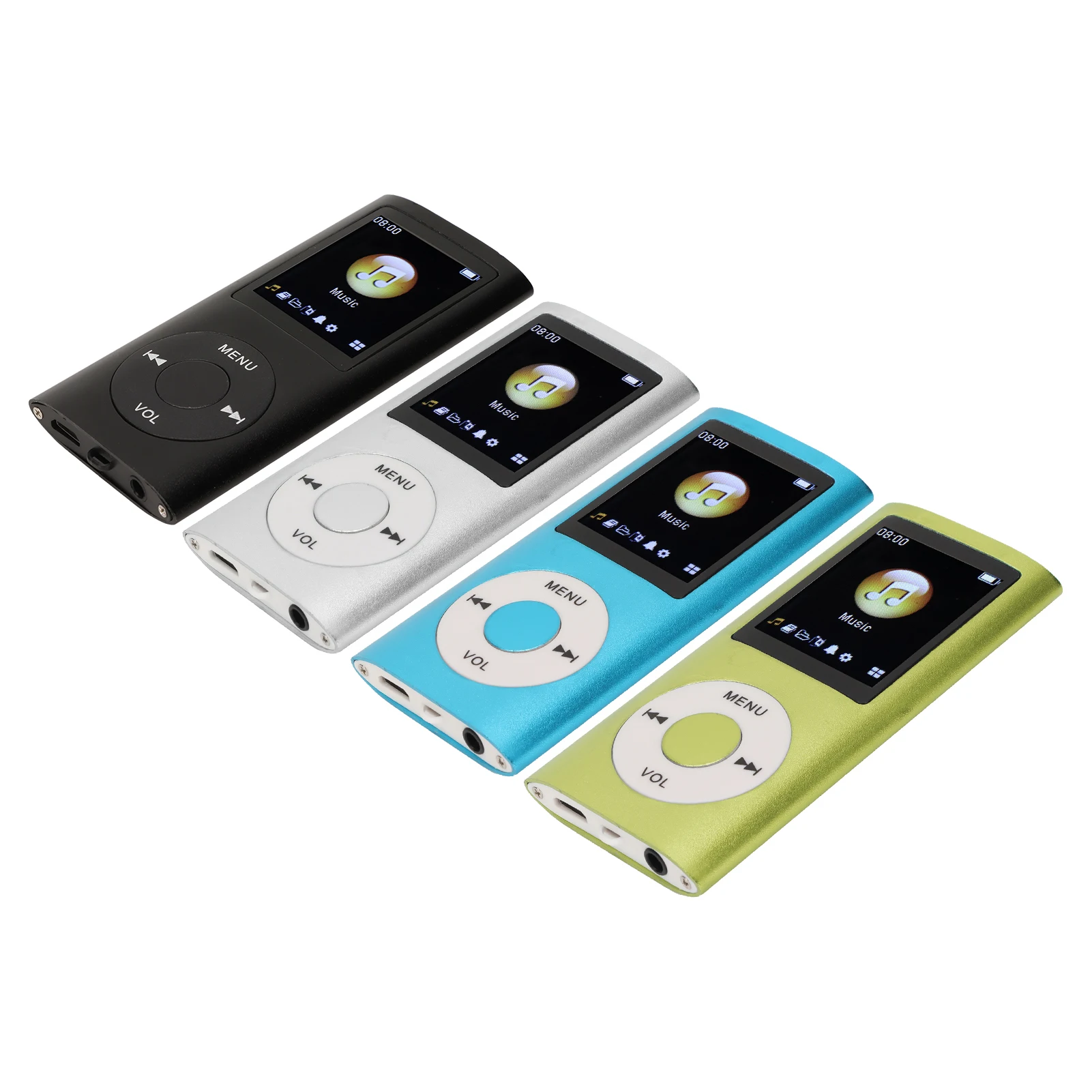 Portable Mini MP3 Music Player Stylish Multifunctional Lossless Sound Slim 1.8 Inch LCD Screen for Jogging Gym Travel Best Gift