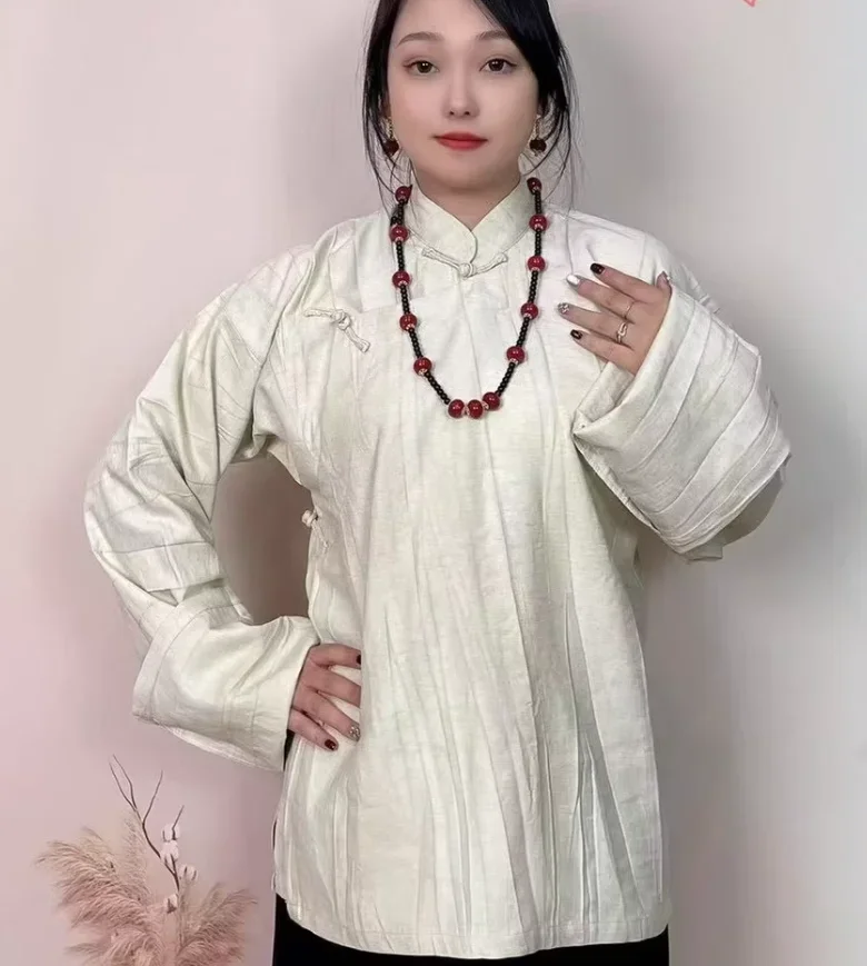 بلوزة Xizang التبتية ذات الإصدار الفضفاض