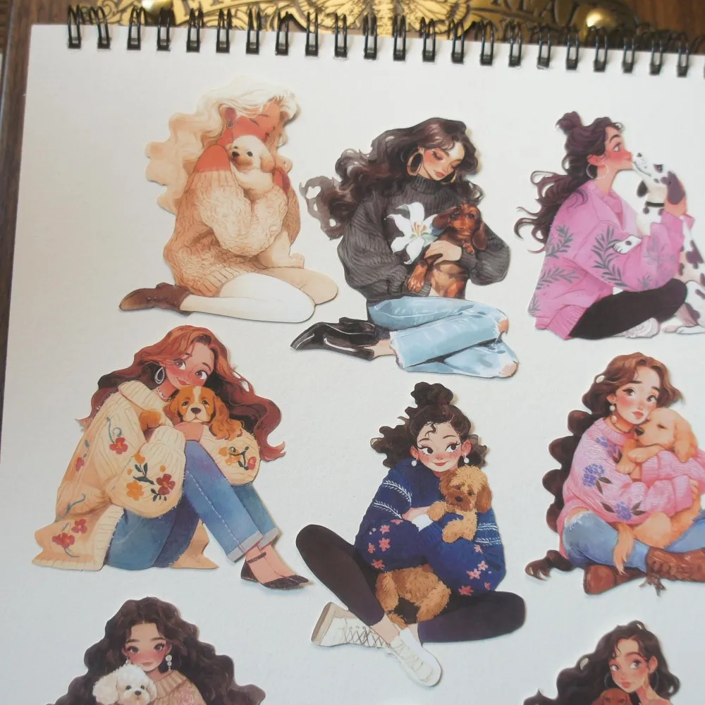 

18pcs Girl on Vacation Style PVC Sticker Scrapbooking DIY Gift Label Decoration Tag