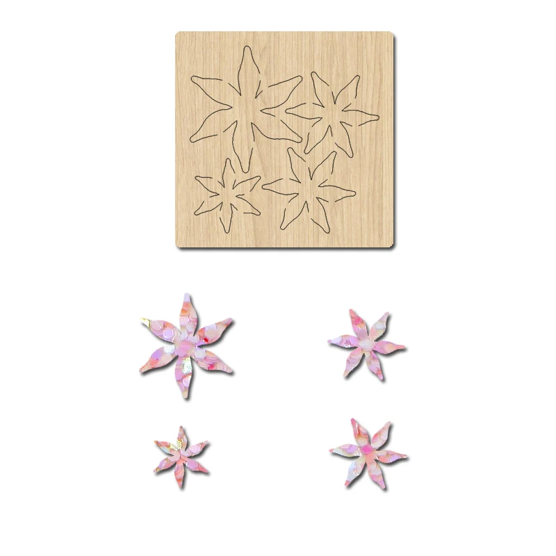 

YM09 Multiple Large And Small Petal Shaped Wood Cutting Die, Suitable For Most Machines