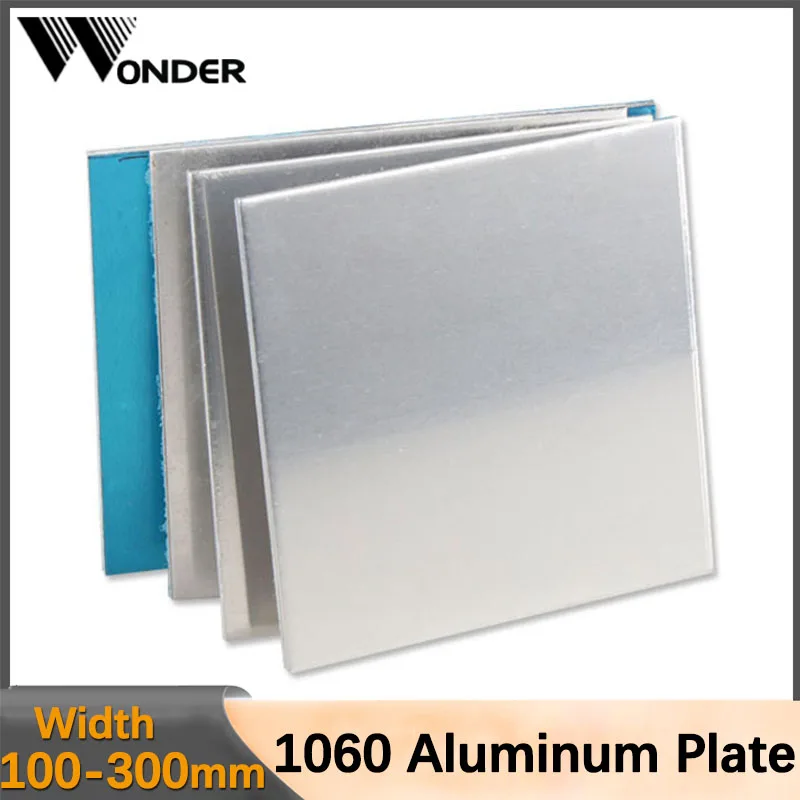 Aluminum Plate Square Sheet AL 1060 Aluminium Alloy Polished Plate DIY Material Model Parts Car Metal Vehicles Boat Construction