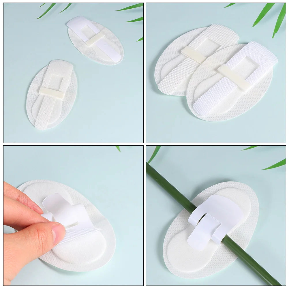 12 Pcs Catheter Fixation Tape Stabilization Device Non-woven Fabric Nail Stickers