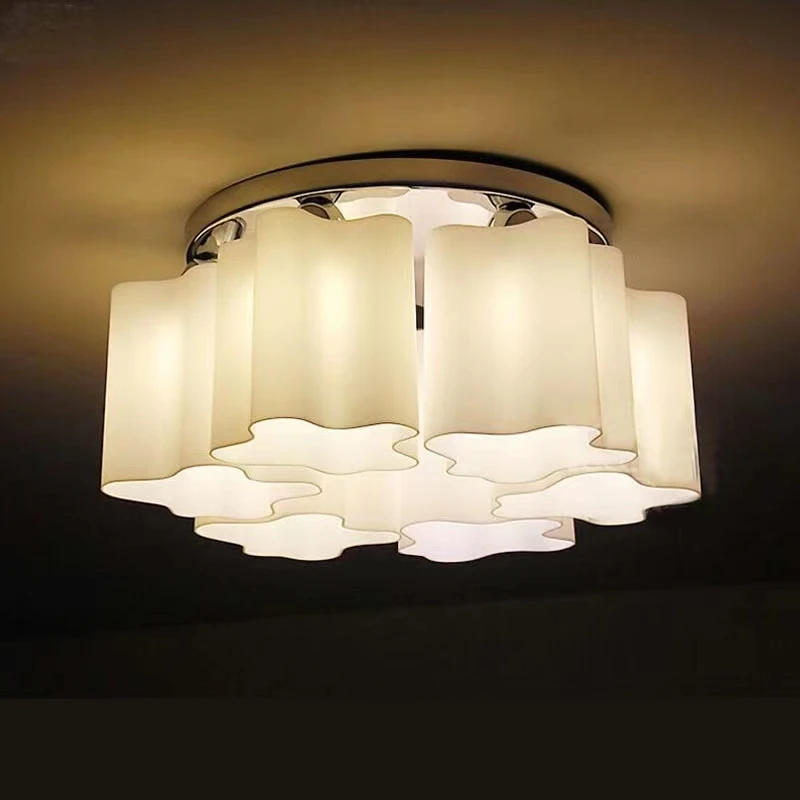 abajur lamparas de techo colgante levou luz de teto breve moda lampadas quarto vidro rling nuvens luz de teto dia 75cm 01