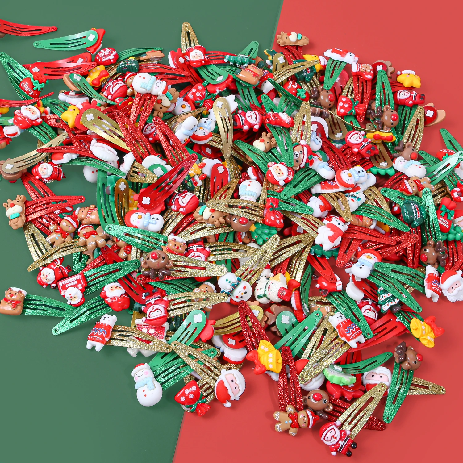 10/20/30 قطعة الكرتون عيد الميلاد مقاطع الشعر الفتيات حفلة المشابك الشعر مقاطع عيد الميلاد مشبك شعر الأطفال إكسسورات شعر الأطفال #3