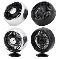 094D Car Fan USB Air Vent Outlet Silent Fan LED 7 Air Cooler Adjustable 3-Speed