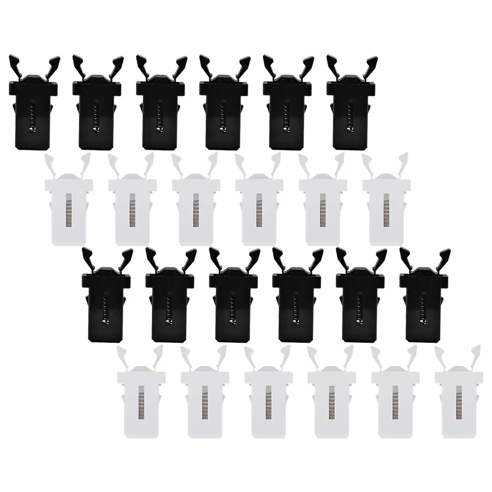 24pcs Universal Trash Can Press on Fastener Black White Clips Easy Replacement Sealed Odor Prevention Cabinet Door Lock