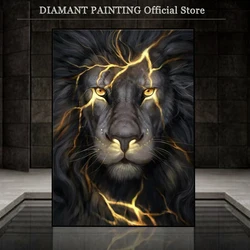 5D Full Square / Round Dill Diamond Embroidery Mosaic Lion Cross Stitch Kits Diamond Painting Animal Craft Art Home Decoration