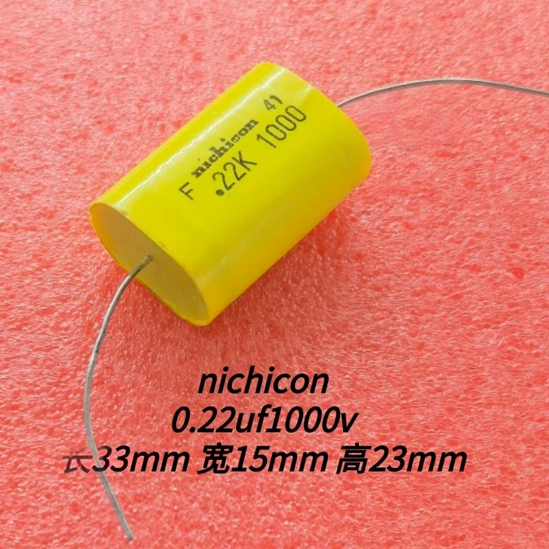 

5PCS nichicon axial capacitor 0.22uf 1000v 220nf 1000v 224 1000v
