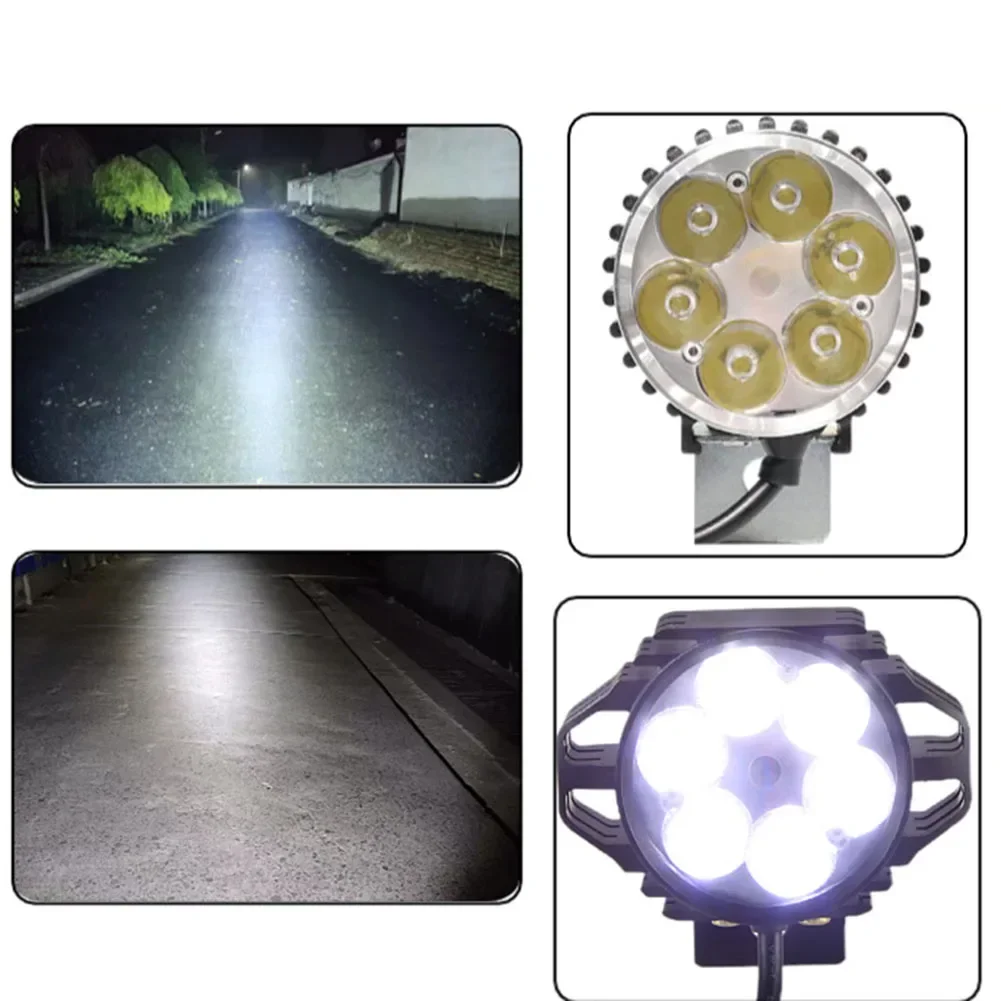 36/48V Electric Bicycle Front Light With Horn 4pin 3pin Waterproof Optiops LED Front Light Waterproof E-Bike Headlight