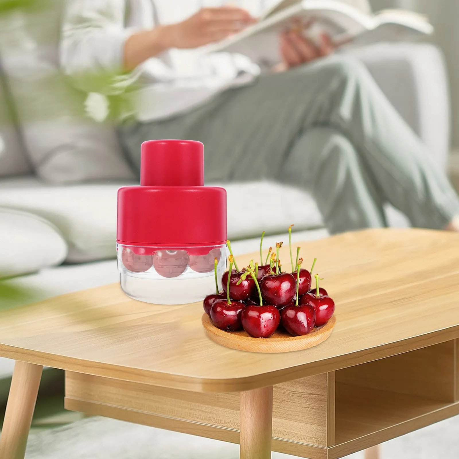 Herramienta para quitar huesos de cereza estilo prensa, removedor de semillas para cerezas, jujubas, dátiles, aceitunas, fresas, de acero inoxidable