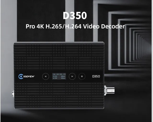 Kiloview High Quality  D350 H.264 H.265  4K Video Decoder