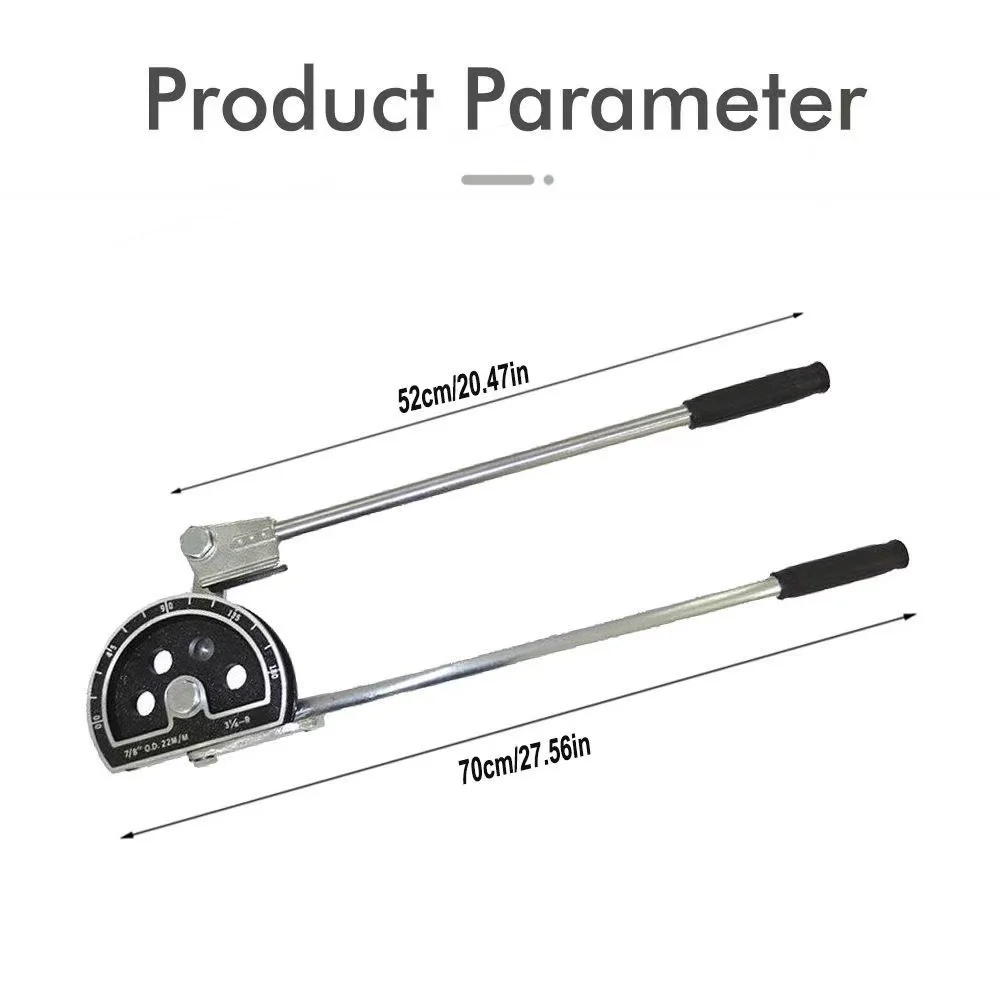 3/4''19mm Inch/Metric Universal O.D Tubing Manual Bender for Copper Tube/Aluminum Tube/Thin Iron Tube/ Thin Stainless Steel Tube
