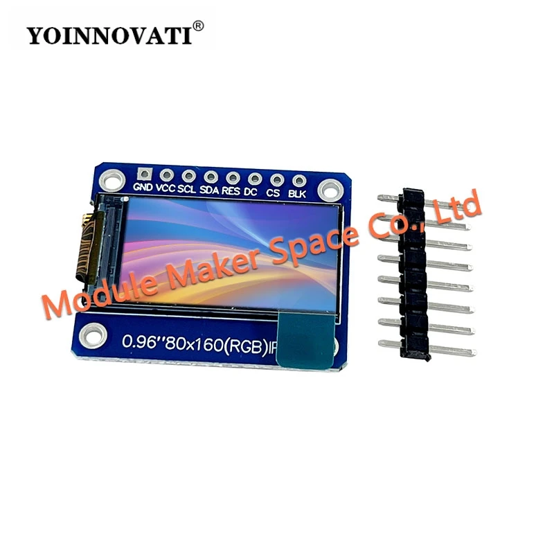 0.96 Inch SPI TFT LCD Display Screen 80x160 ST7735 Driver IC, Colorful Long Bar Screen Small LCD Screen Module for Arduino