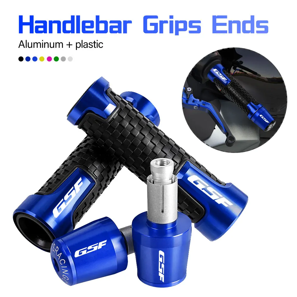 7/8'' Anti-Slip Grip Hand Motorcycle Handlebar Handle Bar Grips End Plugs FOR SUZUKI GSF 250 600 600S 650 650S 650N 1250 Bandit