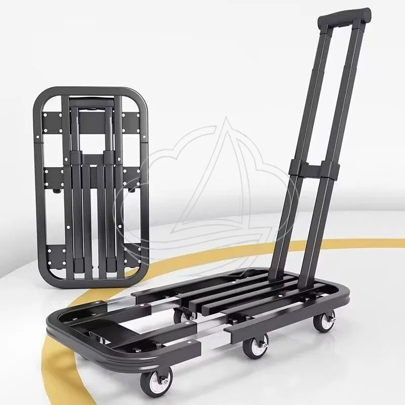 Heavy Duty Foldable Hand Truck Portable Trolley Cart for Household Moving & Transport