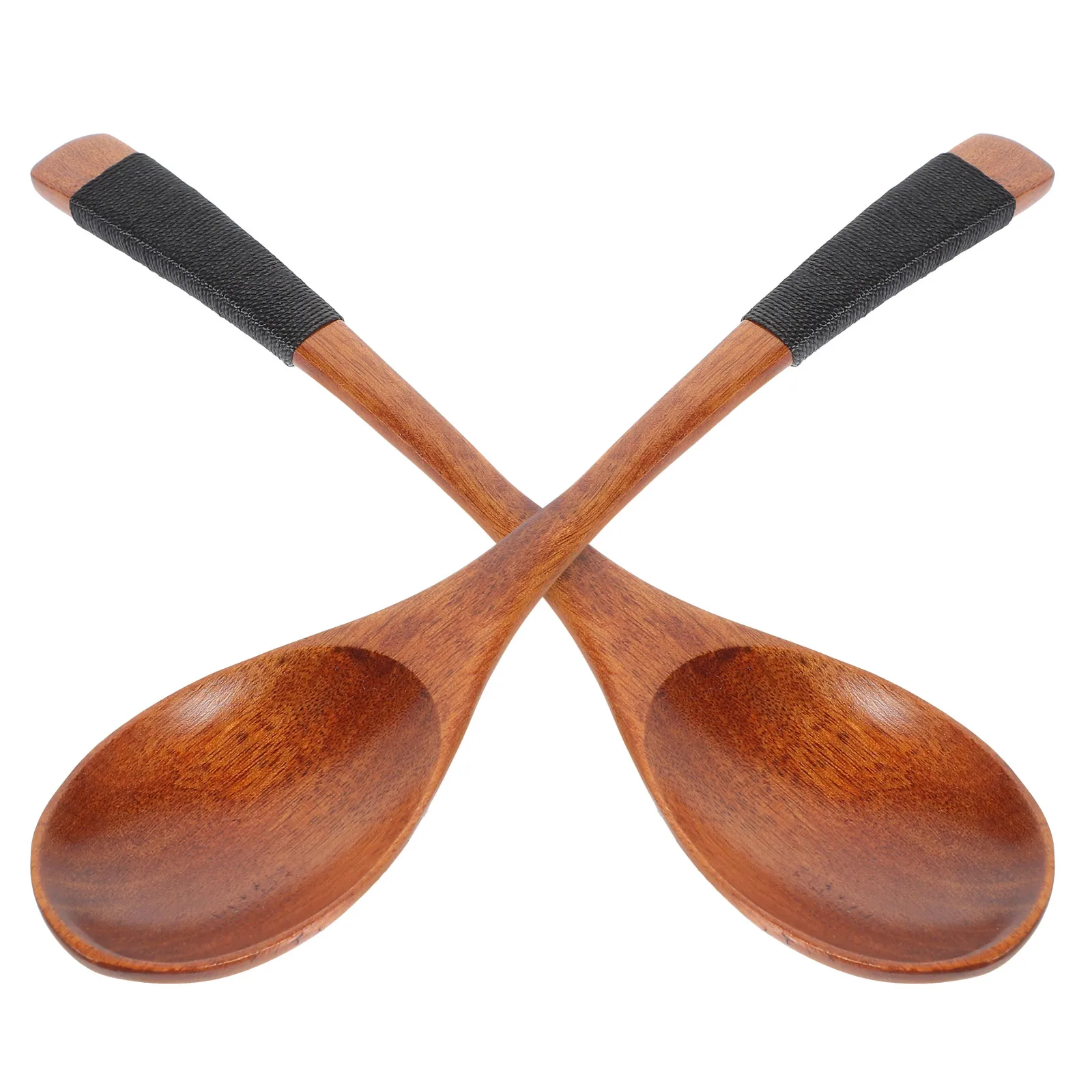 

2 шт. деревянная ложка с длинной ручкой, многоразовая ложка для супа, кофе, кухонный ковш, ложка для десерта, десертные ложки, кухонный ковш