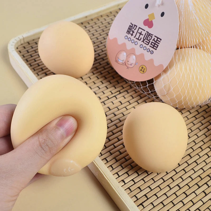Jouet à presser les œufs pour enfants, œuf poché, pétrissage, Mini œufs de poussin, jouet anti-Stress