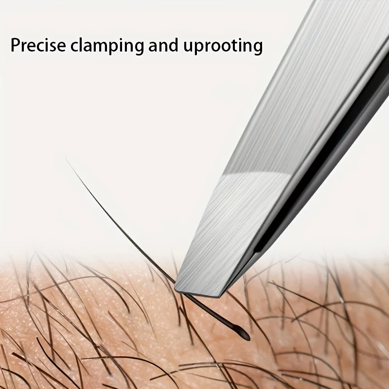 4Pcs Professional Stainless Steel Precision Tweezers - Expertly Crafted for Flawless Eyebrow Shaping, Facial Hair Removal