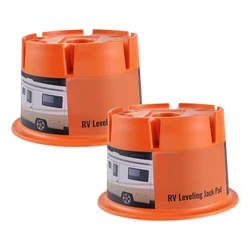SucceBuy Trailer Jack Block 2000 lbs Capacity per RV Leveling Block High-quality Polypropylene RV Camper Stabilizer Block 2-Pack