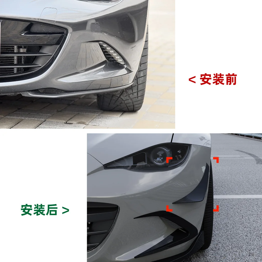 For Mazda Mazda Miata MX-5 ND 2016 + Crosswind Knife Spoiler Diffuser Sticker Retrofit
