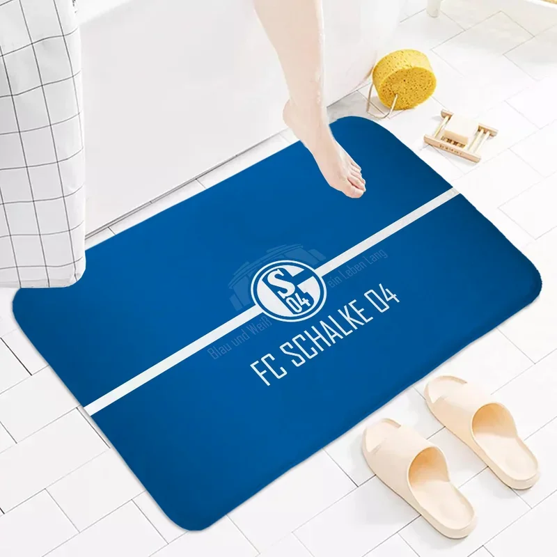 Bath Mat Rug Bathroom Foot Mat Non-slip Mat Small Floor Mats Door Mat FC S-schalke-e 04 Carpets Entrance Carpet for Kitchen R #