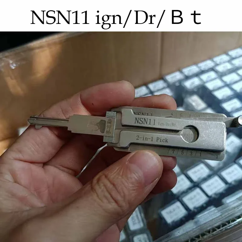 1 قطعة لنيسان Lishi 2 في 1 NSN14 NSN11 NYN11 اختيار وخطاف الأقفال أداة مفتاح الباب فك أقفال السيارات مجموعة كاملة Ganzua Lishi