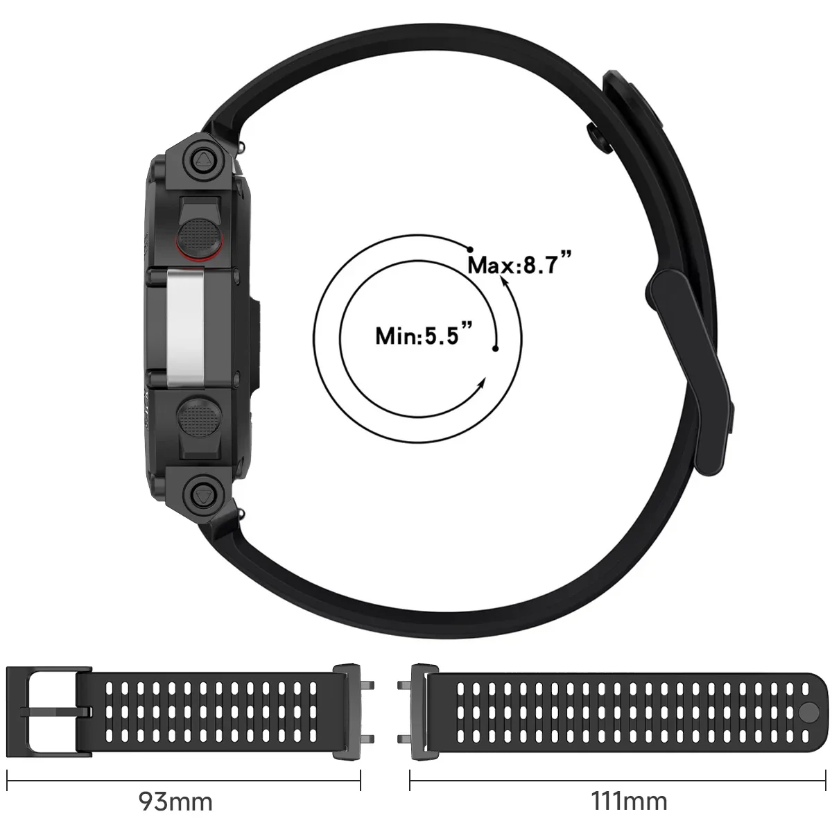 Silicone Strap For Amazfit T-Rex Watch Band For Amazfit T-Rex 3/T-Pro/T-Rex2/2Ultra Wristband Bracelet Replacement Accessories