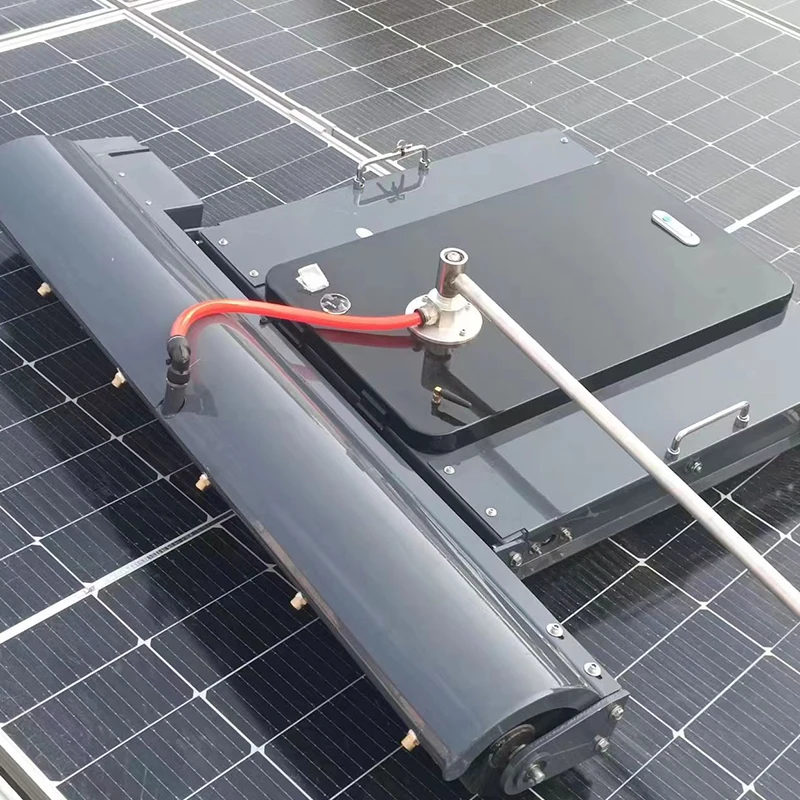 Automatic solar panel cleaning robot automatic PV cleaning technology robot machine equipment with battery