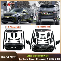 ROVCE Front Bumper Grille Decorative Strip Car Body Kit For Land Rover DISCOVERY 5 L462 2017-2020 Black Replacement Parts